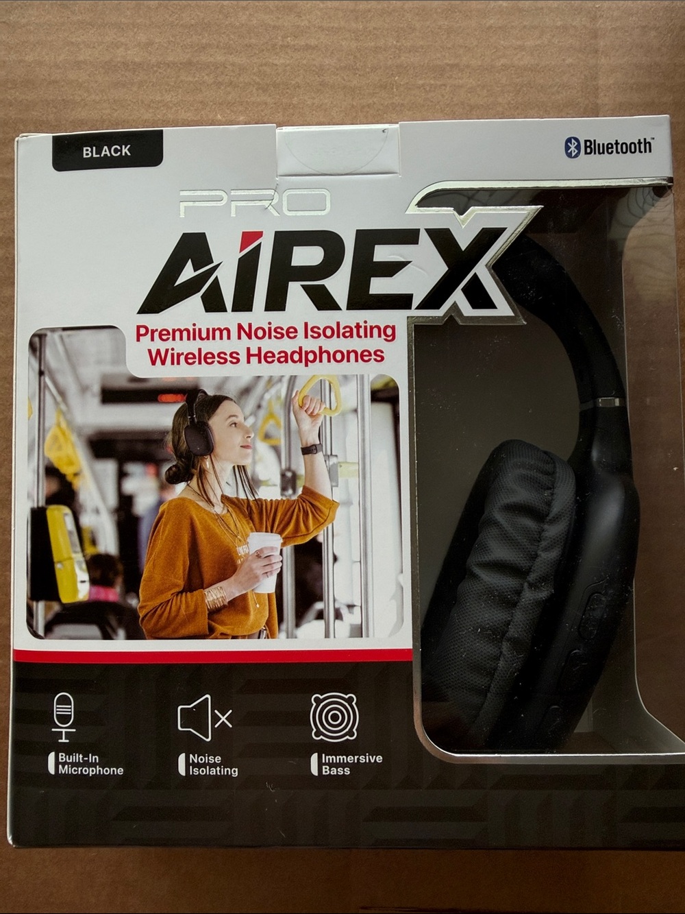 Avirex Black Wireless Over-Ear Headphones